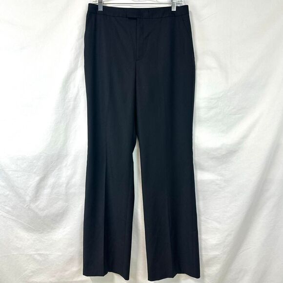 BLOOMINGDALE'S ELLEN TRACY NWT 100% Wool Black Pants Womens 10 Office Career Lux - Picture 1 of 6